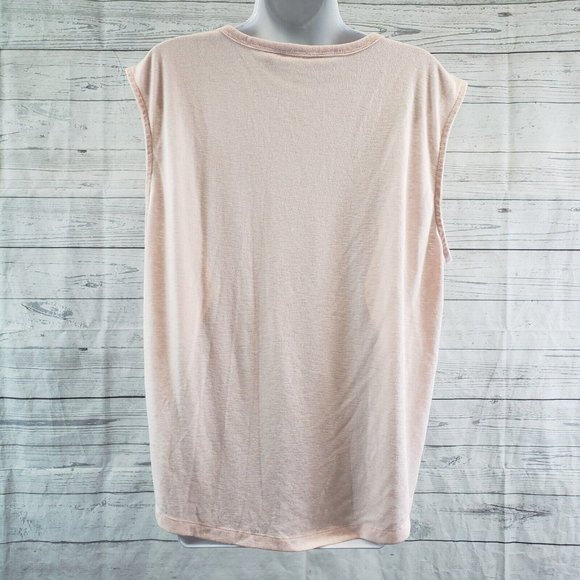 Athleta Womens Breezy Muscle Tank Top Sz XL Pink Scoop Neck - Picture 4 of 6